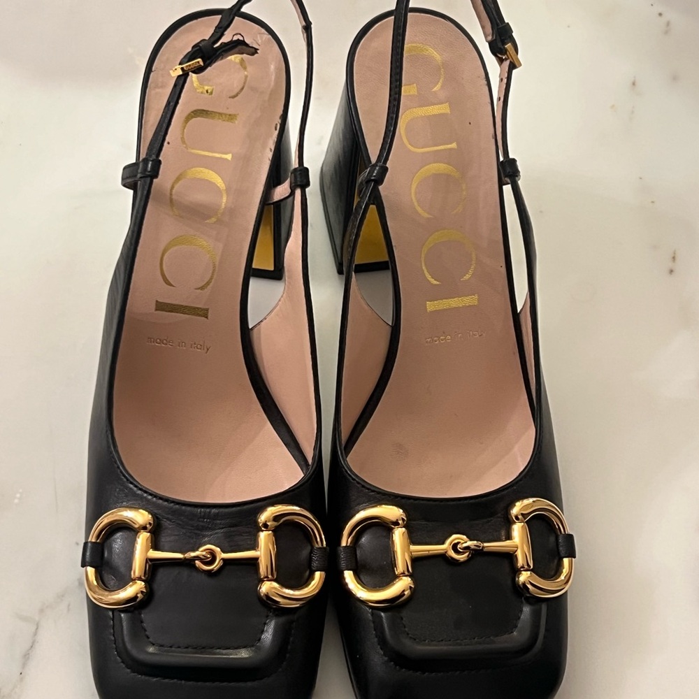 Gucci Women's Black Leather Heels